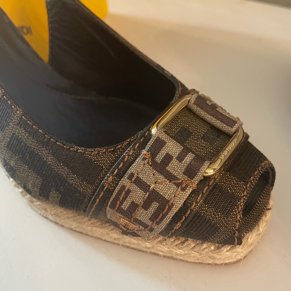 fendi zepps zucca espadrille wedge - Picture 5 of 5